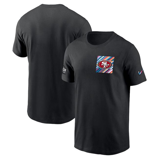 Men's San Francisco 49ers Black 2023 Crucial Catch Sideline Tri-Blend T-Shirt